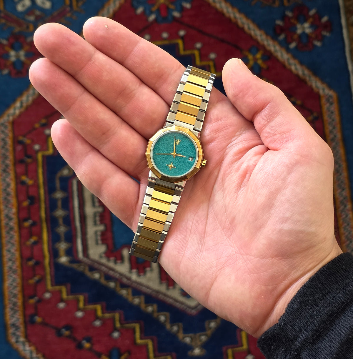 117. Turquoise Sky Royalty Two-tone watch