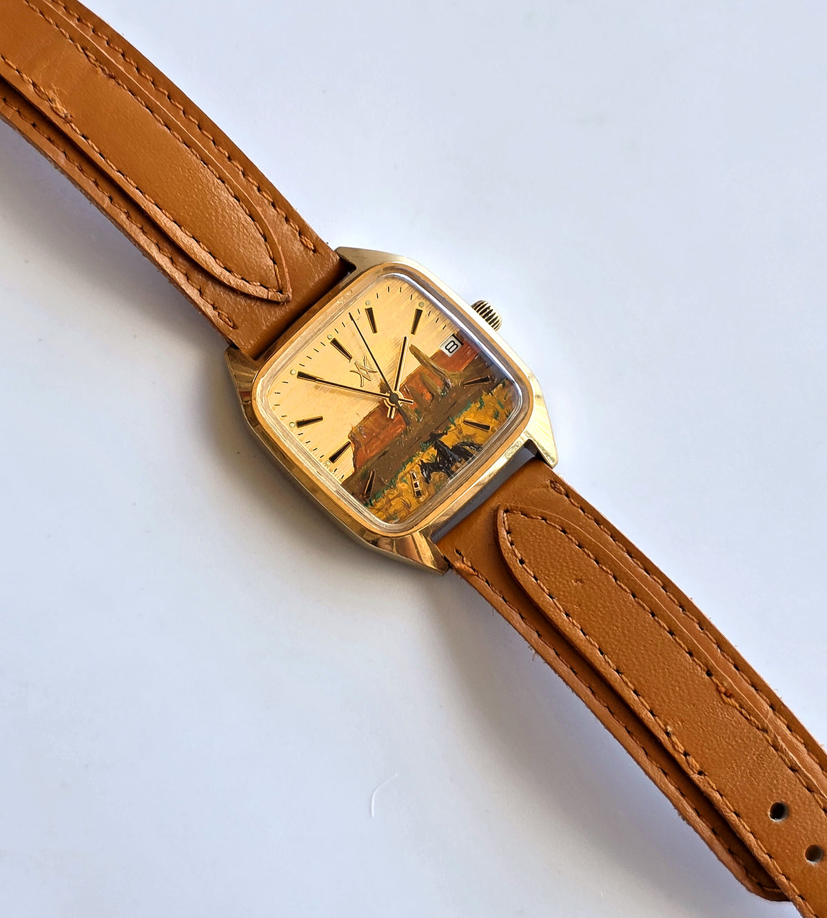 144. The Lone Rider Gold plated watch
