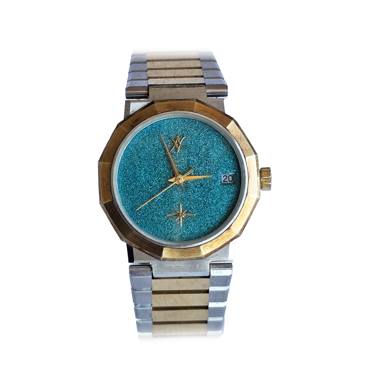117. Turquoise Sky Royalty Two-tone watch