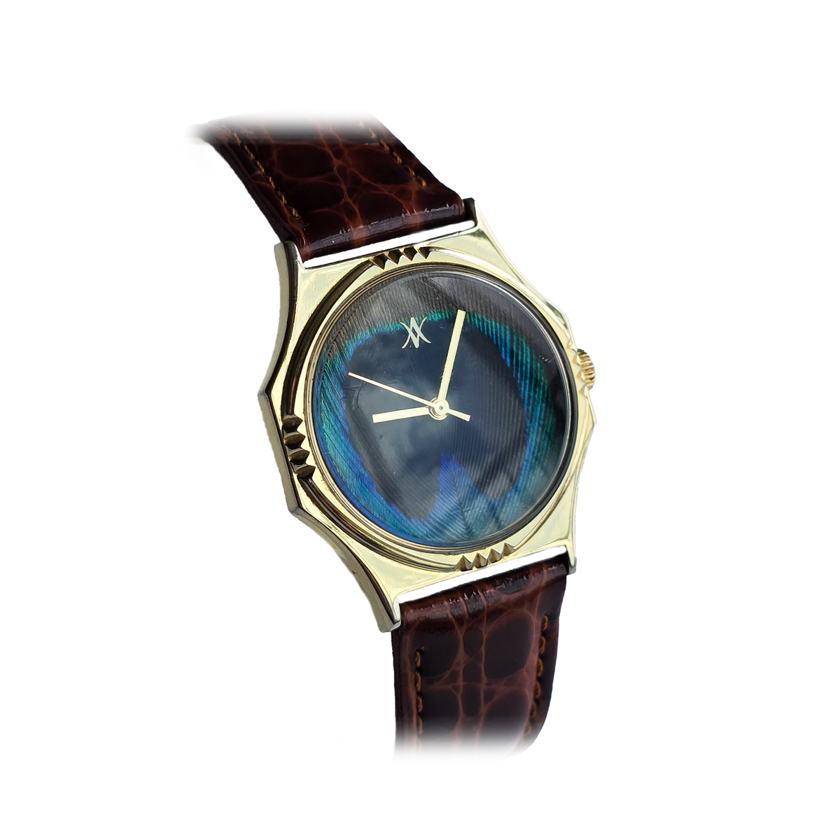 108. Peacock feather watch
