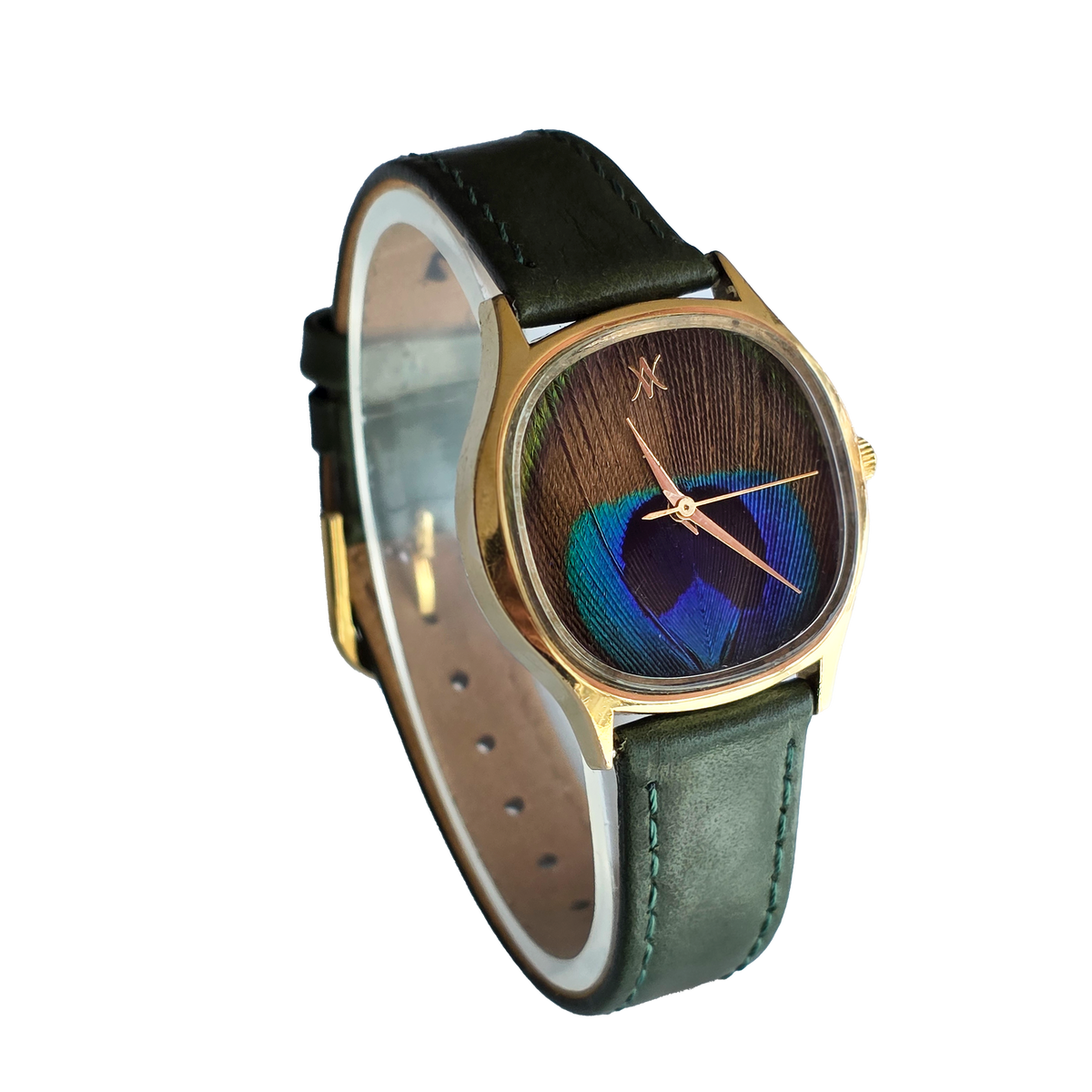 92. Peacock feather watch