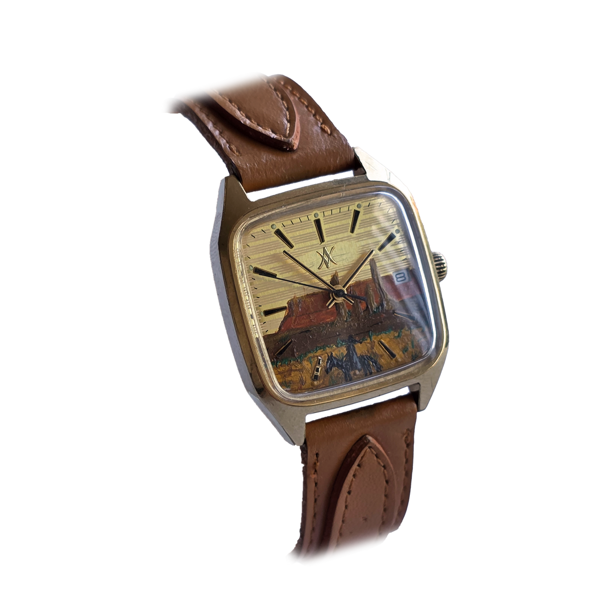 144. The Lone Rider Gold plated watch
