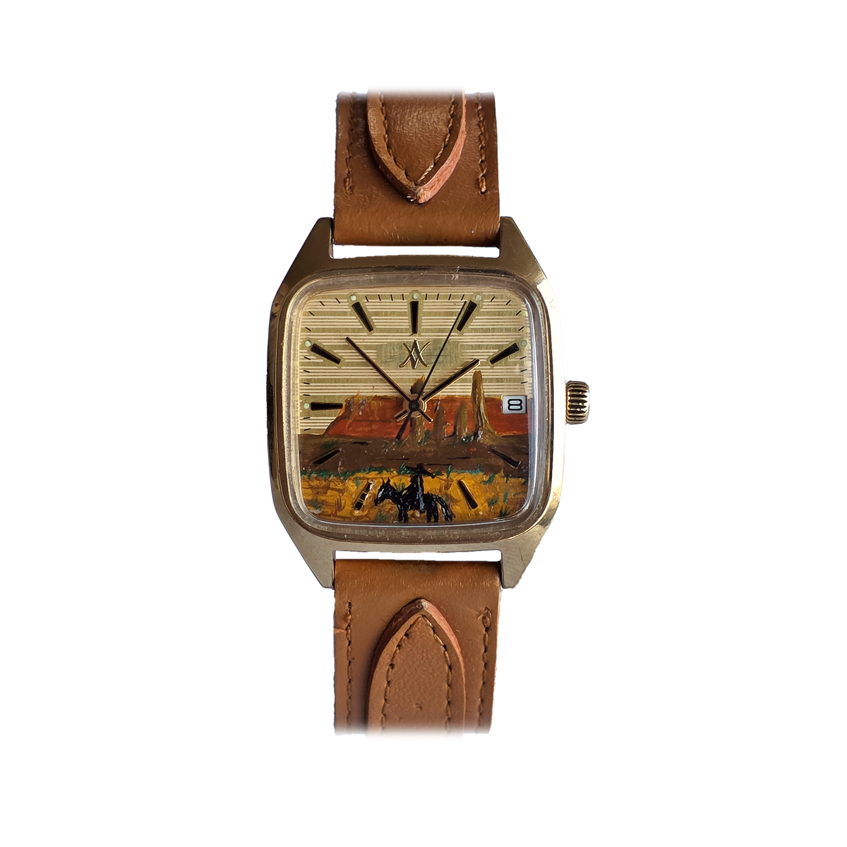 144. The Lone Rider Gold plated watch